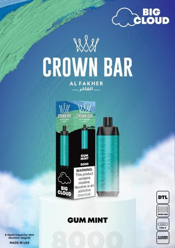 Crown Bar Gum Mint 8000